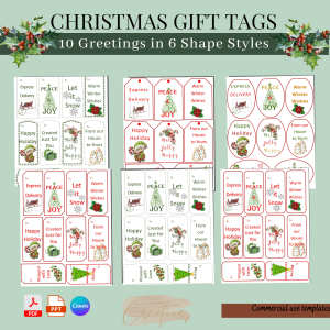 Christmas Gift Tags 6 Styles