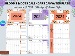 Blooms and Dots 2024 Landscape Calenders