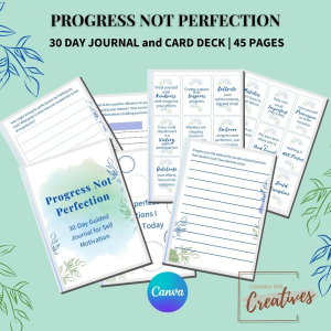 Progress Not Perfection Journal and Card Deck