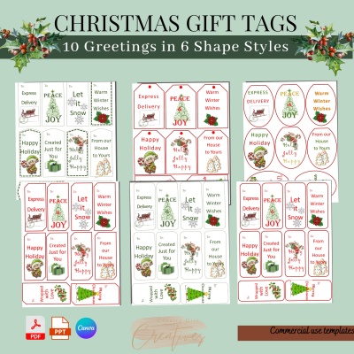 Christmas Gift Tags 6 Styles