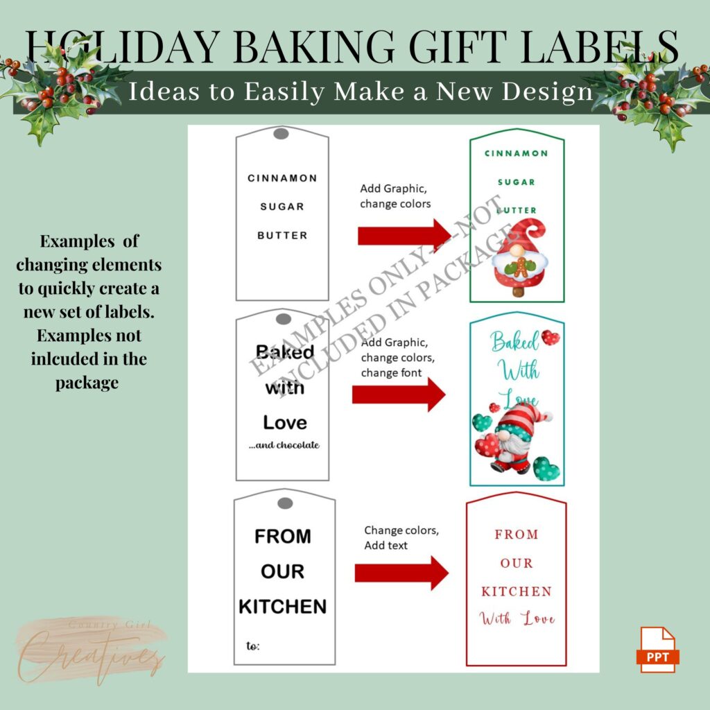 Baking Gift Tags Labels - Country Girl Creatives